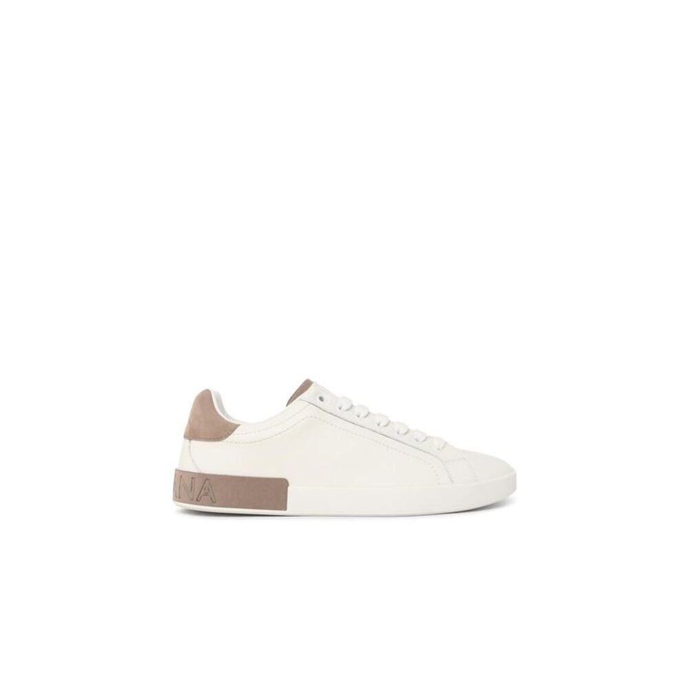 Dolce & Gabbana 'Portofino' White Leather Sneakers Men